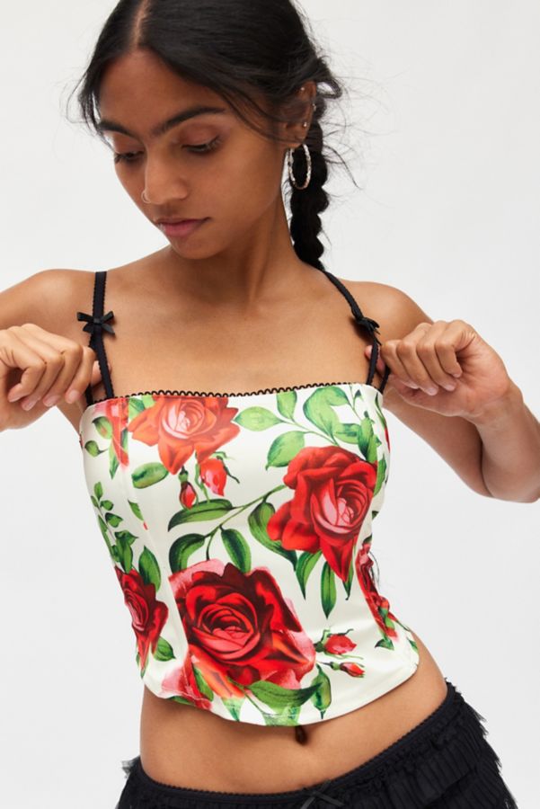 Slide View: 4: Jaded London Scarlett Satin Corset Top