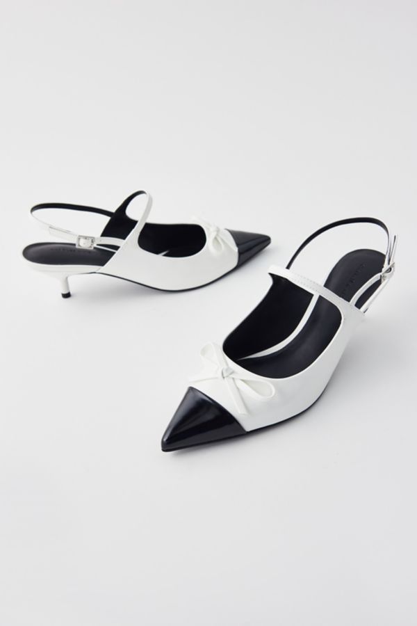 Slide View: 1: Charles & Keith Bow Slingback Kitten Heel