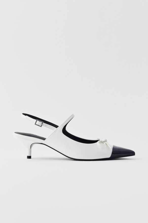 Slide View: 2: Charles & Keith Bow Slingback Kitten Heel