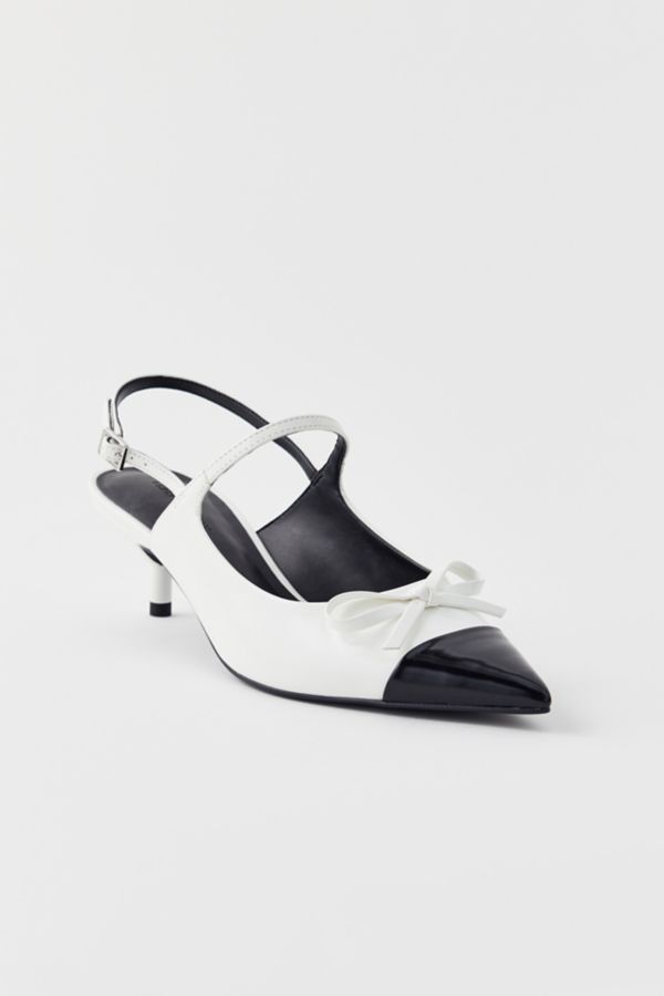 Slide View: 3: Charles & Keith Bow Slingback Kitten Heel