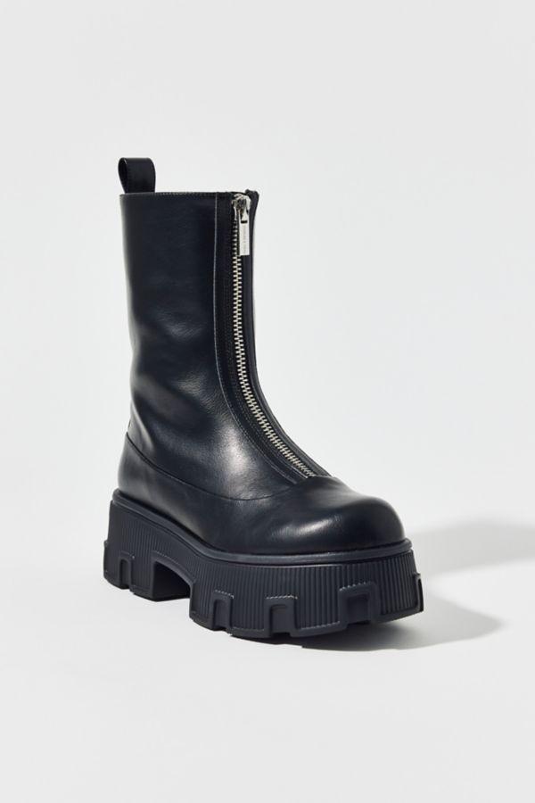 Slide View: 4: Charles & Keith Two-Tone Zip-Up Platform Boot