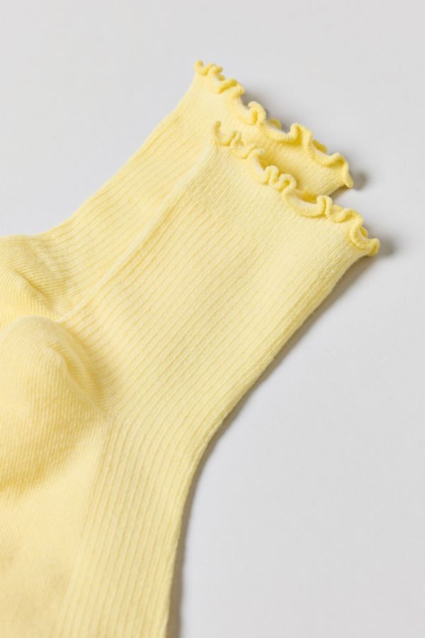 Slide View: 3: Lettuce-Edge Ribbed Sock