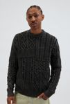 Thumbnail View 1: Schott Stonewashed Patchwork Crew Neck Sweater