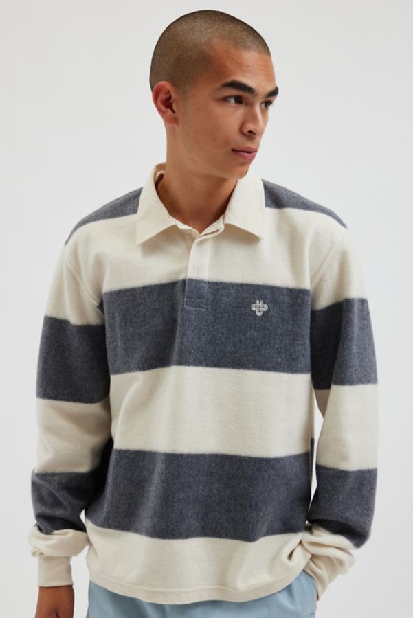 Slide View: 1: UO Richmond Brushed Stripe Rugby Shirt