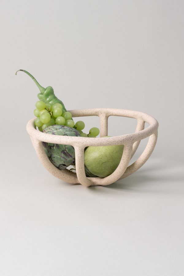 Slide View: 3: SIN Ceramic Prong Fruit Bowl