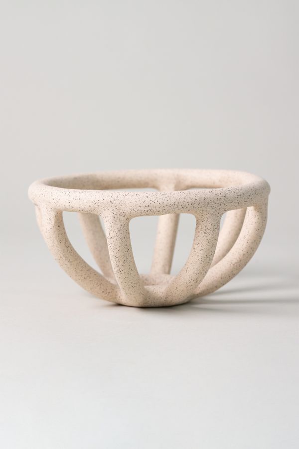 Slide View: 4: SIN Ceramic Prong Fruit Bowl