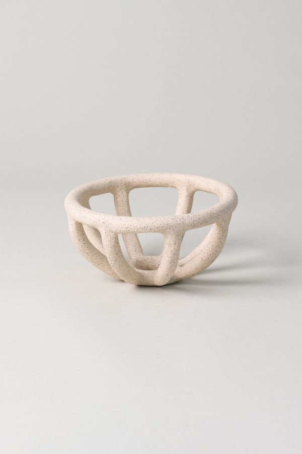 Slide View: 5: SIN Ceramic Prong Fruit Bowl