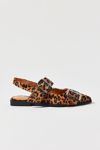 Thumbnail View 3: Steve Madden Graya Leopard Print Calf Hair Buckle Flat