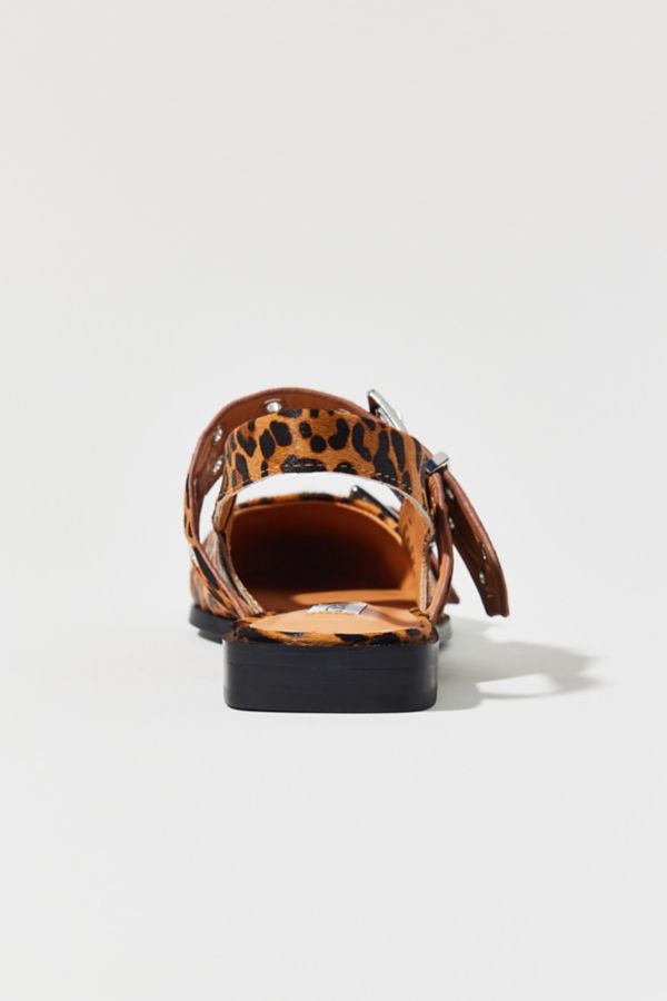 Slide View: 5: Steve Madden Graya Leopard Print Calf Hair Buckle Flat