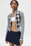 Thumbnail View 1: BDG Clarke Argyle Zip-Up Sweater