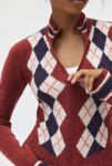 Thumbnail View 1: BDG Clarke Argyle Zip-Up Sweater