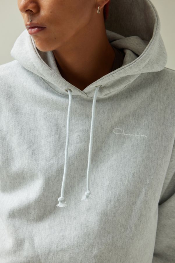 Slide View: 6: Champion UO Exclusive Reverse Weave Cutoff Hoodie Sweatshirt