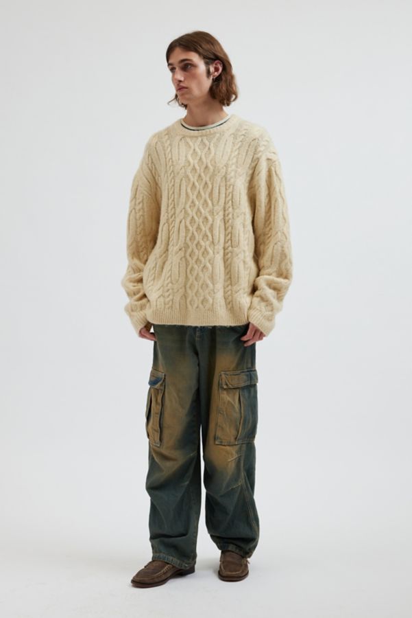 Slide View: 3: Levi’s® Battery Cable Knit Crew Neck Sweater