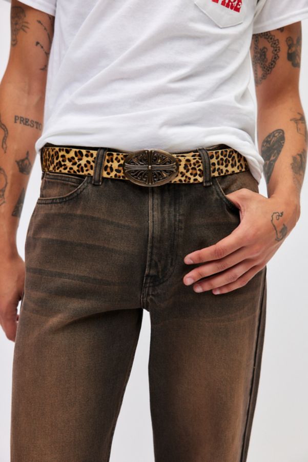 Slide View: 1: Cheetah Pattern Belt