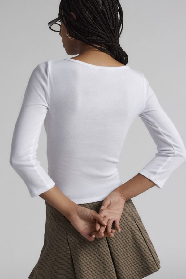 Slide View: 4: BDG Willow ¾ Sleeve Boatneck Tee