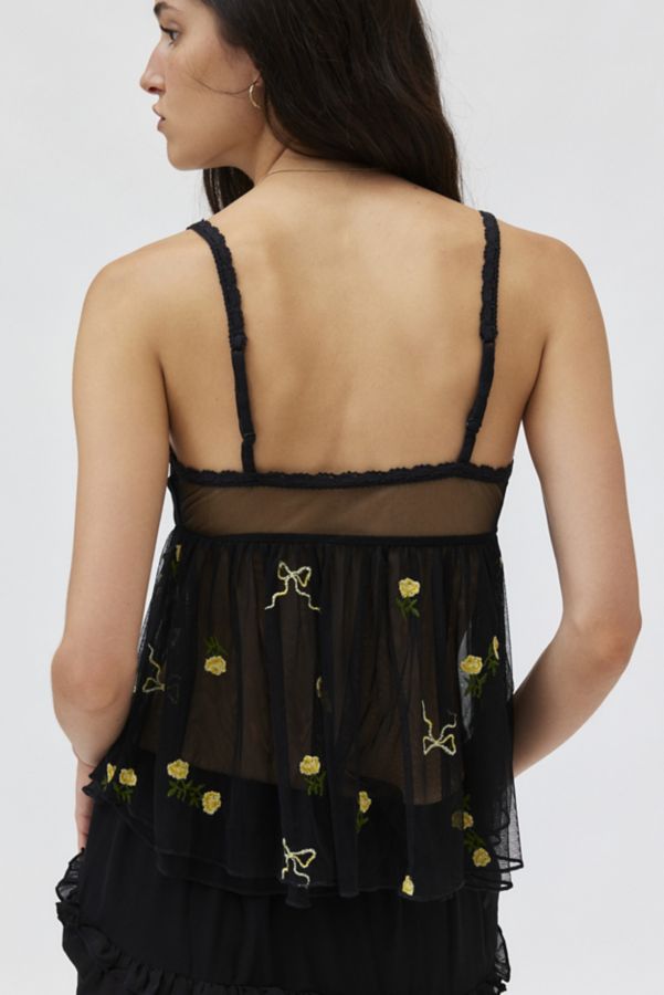 Slide View: 3: Kimchi Blue Faith Embroidered Babydoll Tank Top