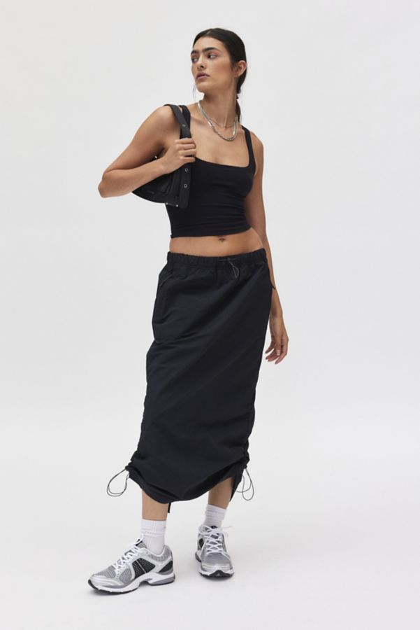 Slide View: 1: Champion UO Exclusive Taslan Midi Skirt