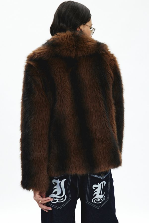 Slide View: 5: Silence + Noise Yavonne Faux Fur Coat