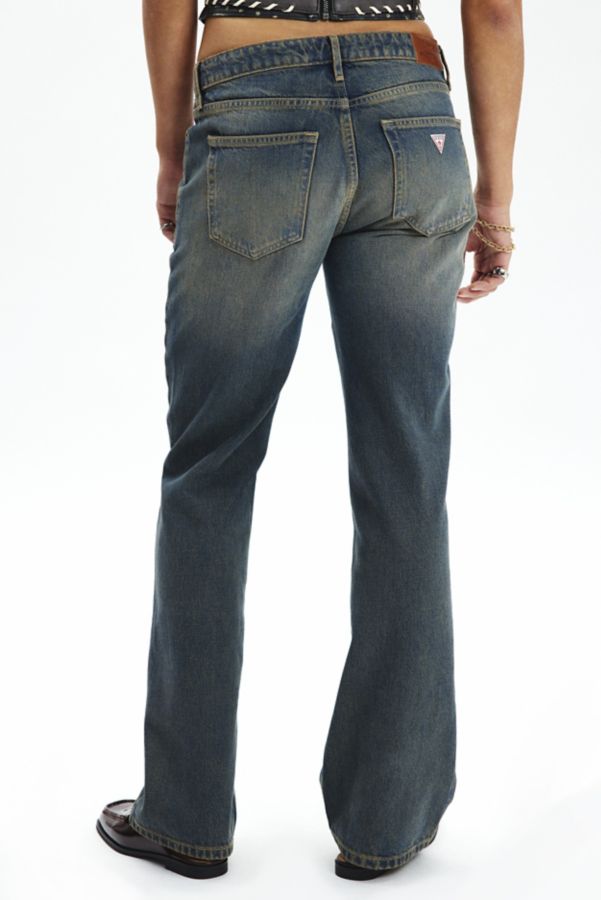 Slide View: 4: GUESS JEANS G80 Mid-Rise Straight Jean