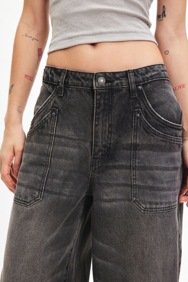 Slide View: 3: GUESS ORIGINALS Double Pocket Wide Leg Jean