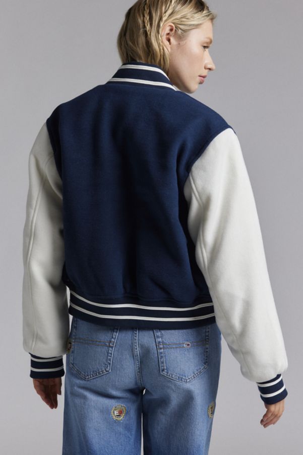 Slide View: 4: Tommy Jeans Wool-Blend Varsity Jacket