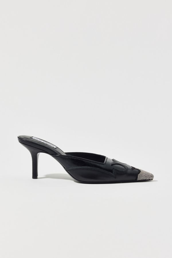 Slide View: 2: Steve Madden Thorin Rhinestone Pointed Toe Mule