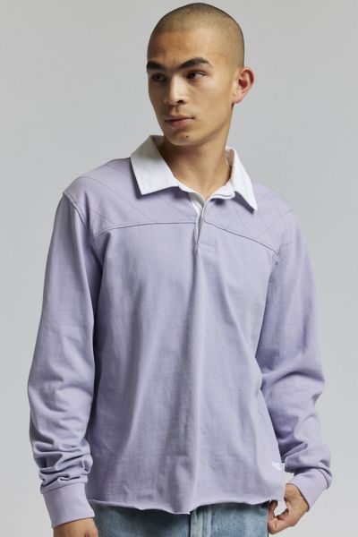 UO Richmond Quilted Raw Hem Rugby Shirt