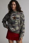 Thumbnail View 4: Star Applique Graphic Camo Crew Neck Sweatshirt