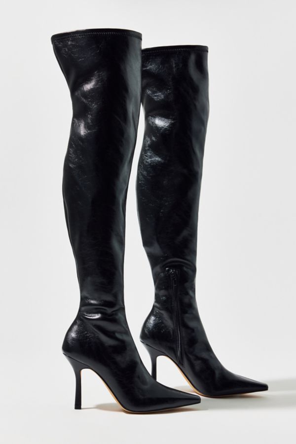 Slide View: 1: Steve Madden Lorinda Faux Leather Over-The-Knee Boot