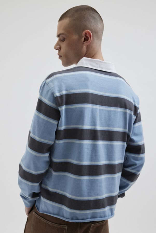 Slide View: 2: UO Richmond Striped Raw Hem Rugby Shirt