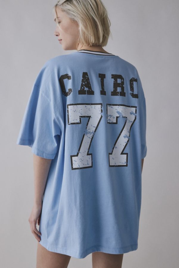 Slide View: 3: Cairo Oversized V-Neck Jersey Tee