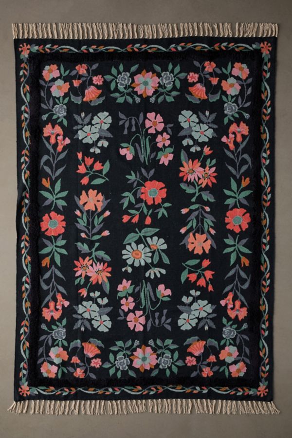 Slide View: 1: Elaine Floral Brushed Rug