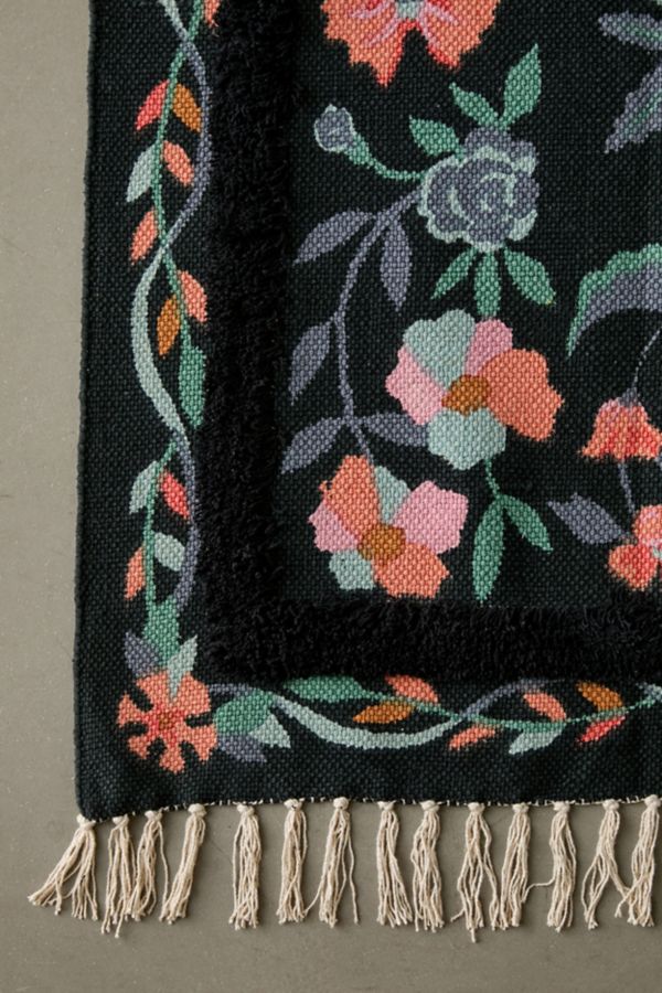 Slide View: 6: Elaine Floral Brushed Rug