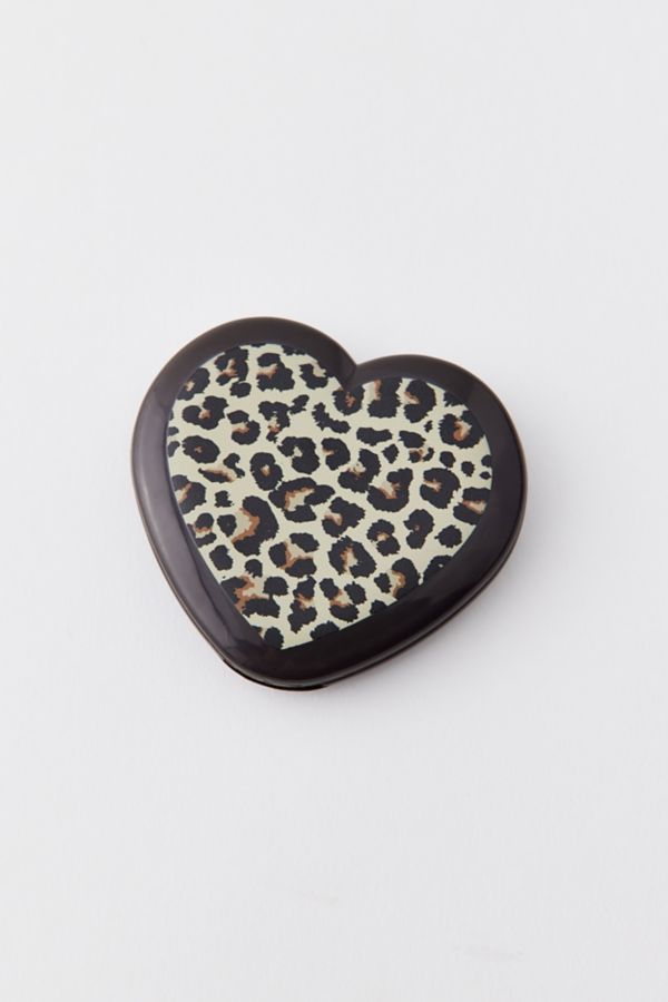 Slide View: 1: Leopard Heart Compact Mirror