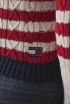 Thumbnail View 5: Tommy Jeans Star & Stripe Knit Quarter Zip Pullover Sweater