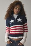 Thumbnail View 1: Tommy Jeans Star & Stripe Knit Quarter Zip Pullover Sweater