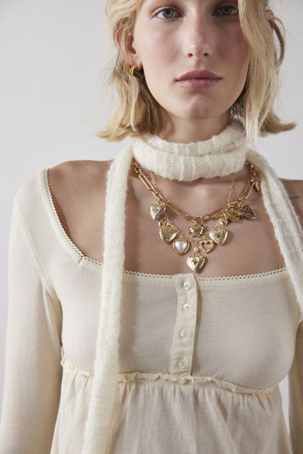 Slide View: 4: Bianca Layered Charm Necklace Set