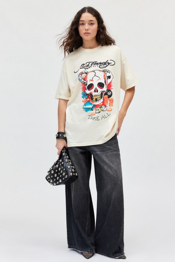 Slide View: 2: Robe T-Shirt Ed Hardy Graphique Crâne