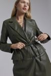 Thumbnail View 3: Avec Les Filles Glazed Faux Leather Belted Trench Coat