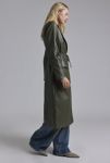 Thumbnail View 4: Avec Les Filles Glazed Faux Leather Belted Trench Coat