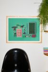 Thumbnail View 1: Pepino de Mar Dollhouse Inventory / Dark Green Art Print