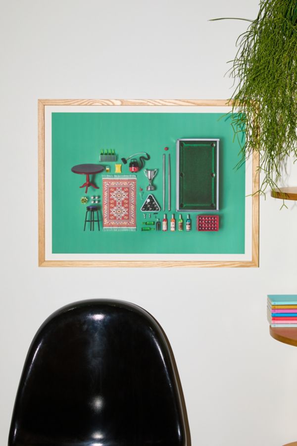 Slide View: 1: Pepino de Mar Dollhouse Inventory / Dark Green Art Print