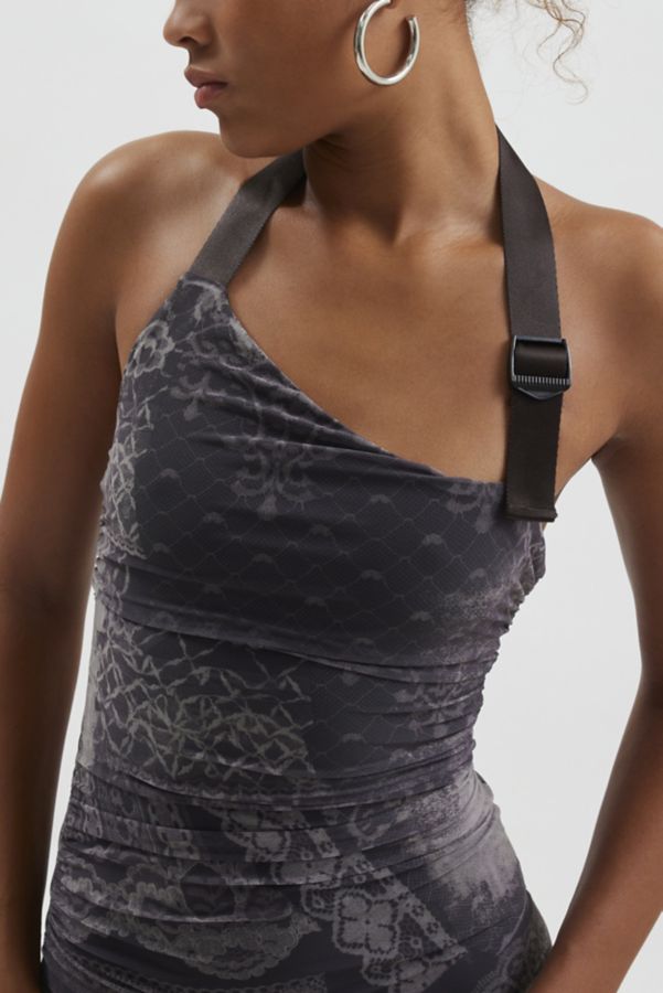 Slide View: 2: Silence + Noise Brax Buckle Halter Midi Dress