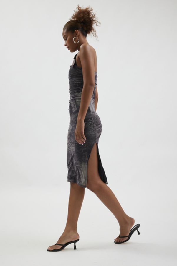 Slide View: 3: Silence + Noise Brax Buckle Halter Midi Dress