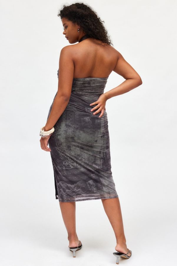 Slide View: 6: Silence + Noise Brax Buckle Halter Midi Dress