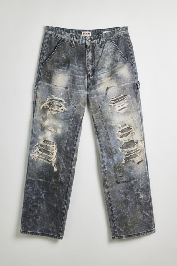 Slide View: 2: GUESS ORIGINALS Printed Mending Carpenter Jean