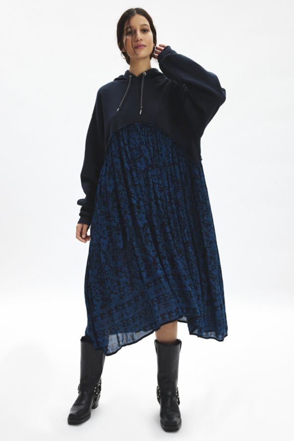 Slide View: 4: Urban Renewal Remade Gauze Hoodie Maxi Dress