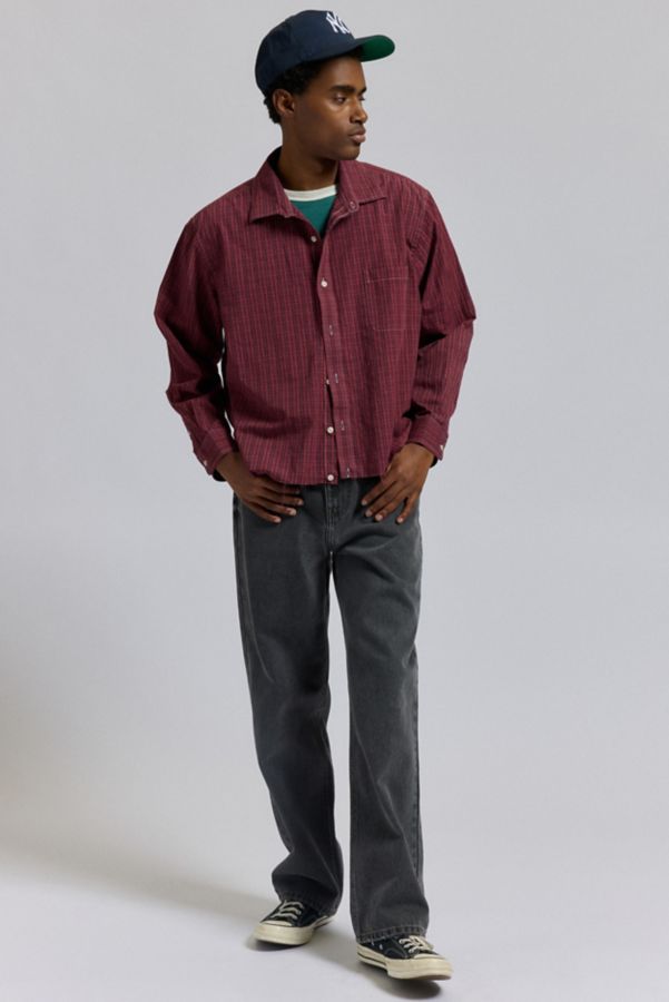 Slide View: 4: Urban Renewal Remade Overdyed Check Cropped Shirt