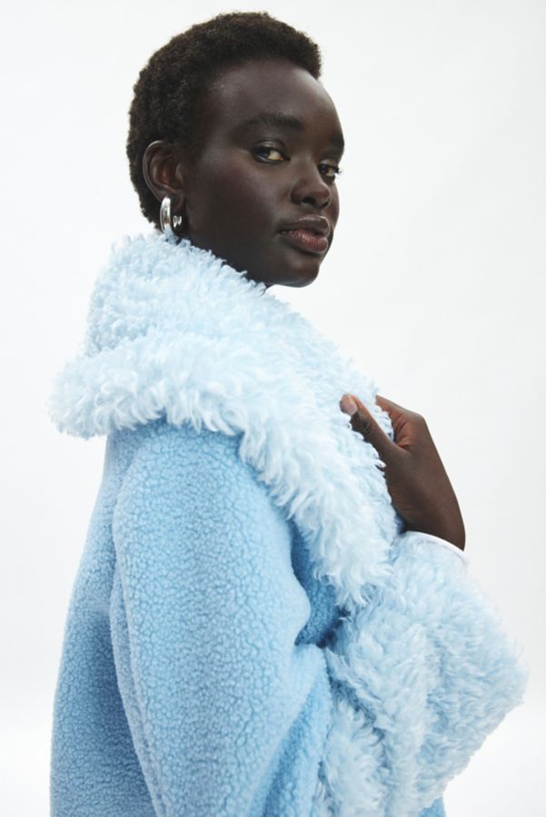 Slide View: 3: Kimchi Blue Amelia Faux Fur Trimmed Fleece Coat