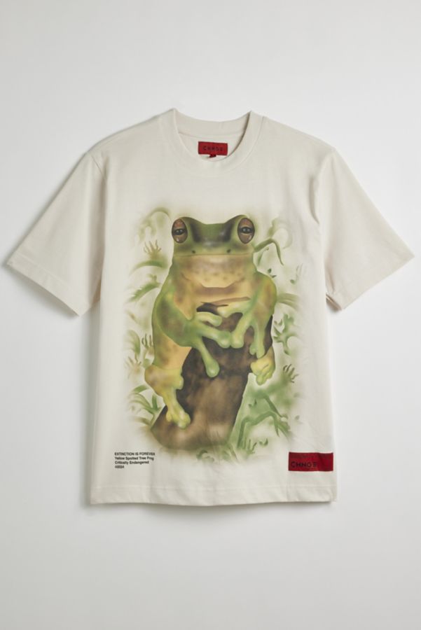 Slide View: 1: T-shirt graphique grenouille en voie de disparition CHNGE